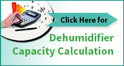 Dehumidifier capacity calculation